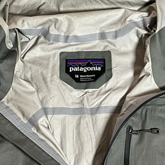 Patagonia Torrentshell H2No Rain JacketMen’s Medium Waterproof Hooded – Gray